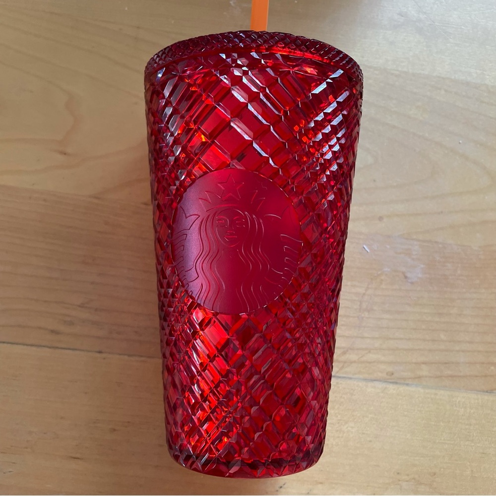 Starbucks Red Jeweled Tumbler 16oz Holiday Starbucks Cold Drink Cup
